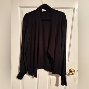 Sioni Black Puff Sleeve Sweater